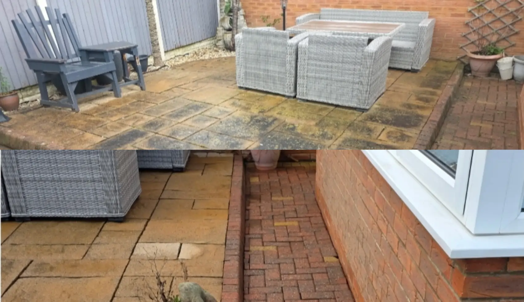 Finished block paving cleaning and sealing results